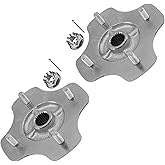 Caltric 2 Rear Axle Wheel Hub with Nut Compatible with Honda Rancher 420 4X4 TRX420FE TRX420FM TRX420TE TRX420TM TRX420FP 2007-2013 / Recon 250 2x4 TRX250 TRXTE TRX250TM TRX250TE1 TRX420TM1 197-2023