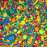 Rainbow Sprinkles for Cake Decorating, Baking Cookies, Cupcakes - Bright Colorful Rainbow Cake Sprinkles Decorations and Topp