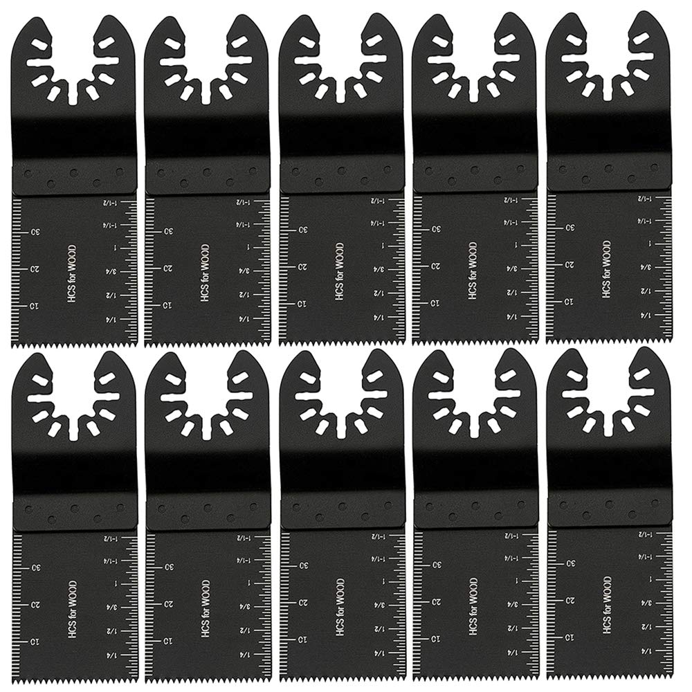 Oscillating Saw Blade Wood Cutting Kit Quick Release Multitool for Craftsman Bosch Dremel FEIN Ridgid TCH Makita Milwaukee (10Pcs)