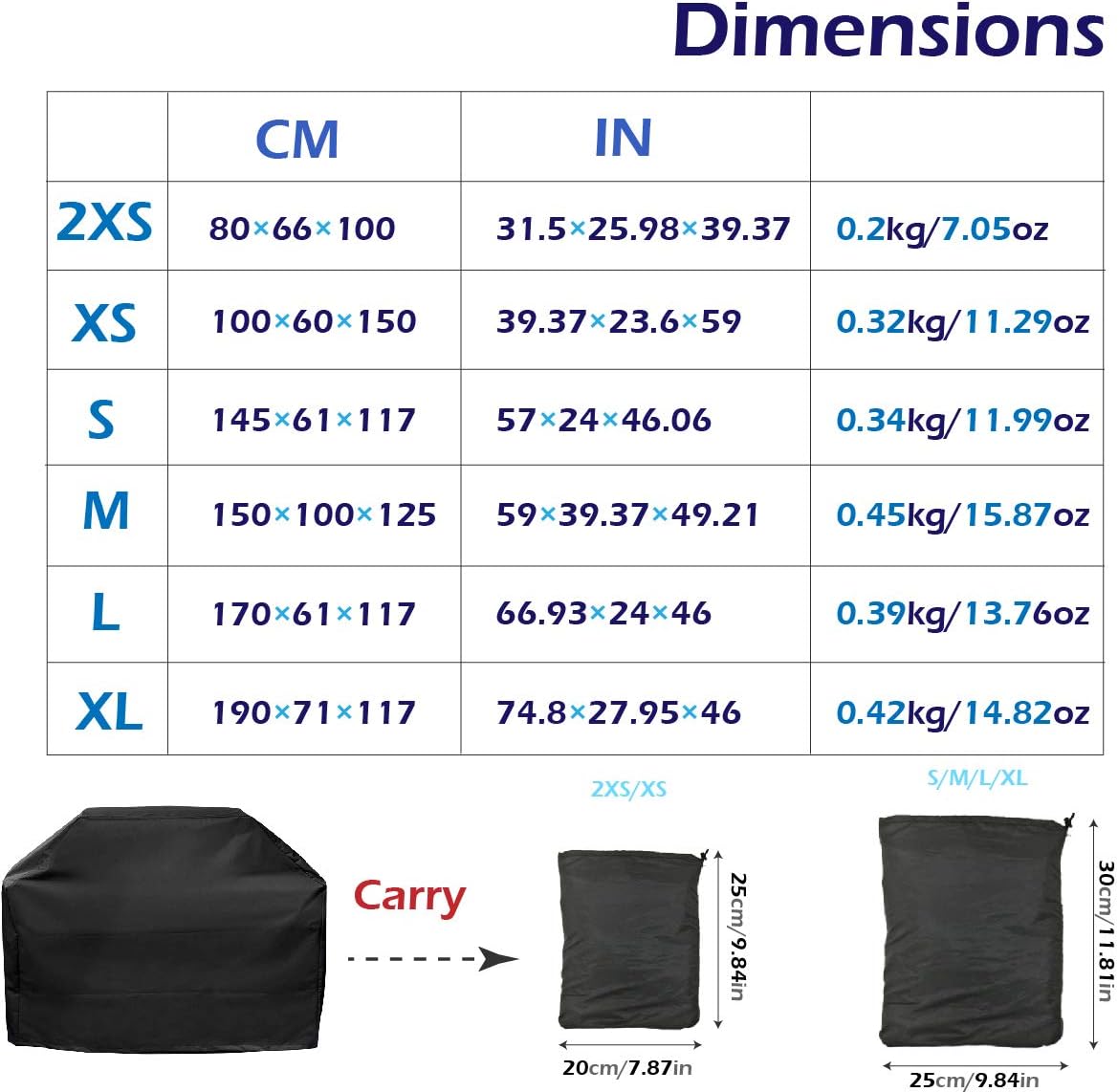 TRIWONDER BBQ Cover Waterproof Grill Cover Heavy Duty Barbecue Cover UV Resistant Windproof Rip-Proof Gas Grill BBQ Cover with Storage Bag (150 x 100 x 125 cm) - Image 3