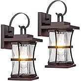 2 Packs Outdoor Wall Light, Oil Rubbed Bronze Exterior Light Fixture Waterproof Porch Sconces Wall Mounted Lighting, Anti-Rus