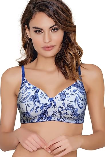 Women's Printed Superfine Cotton Non-Paded Bra