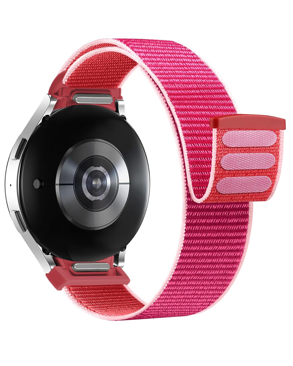 One Click No Gap Band Compatible with Samsung Galaxy Watch 7 6 5 4 Band 40mm 44mm, Galaxy Watch 6 Bands 47mm 43mm 42mm 46mm/Watch 5 Pro 45mm Band, 20mm Soft Nylon Sport Strap for Women Men