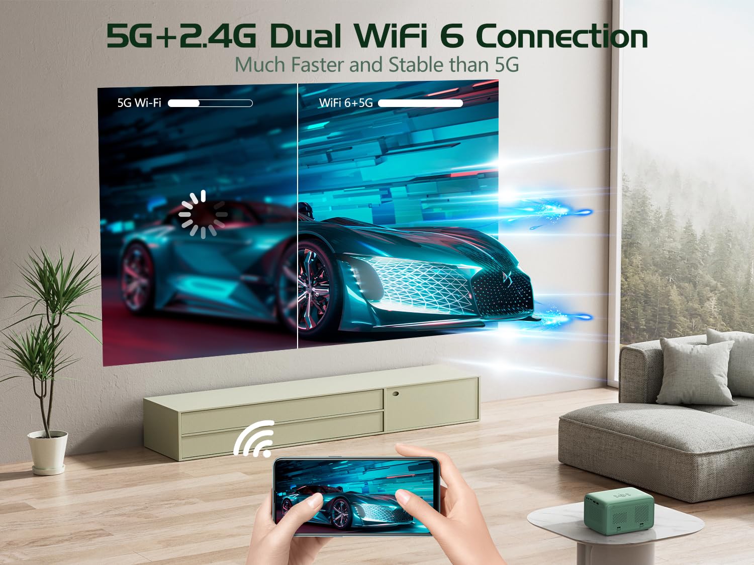 Projector 4K with Remote
