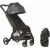 Ergobaby Metro+ Compact Baby Stroller, Lightweight Umbrella Stroller | Toddler Stroller for Travel, Folds Down for Overhead Airplane Storage, Carries up to 50 lbs, Car Seat Compatible, Slate Grey