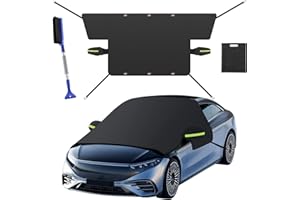 SAN LIKE Windshield Snow Cover - Car Windshield Snow Cover with 6 Magnets & Side Window & Mirror Cover, Durable Oxford Cloth 