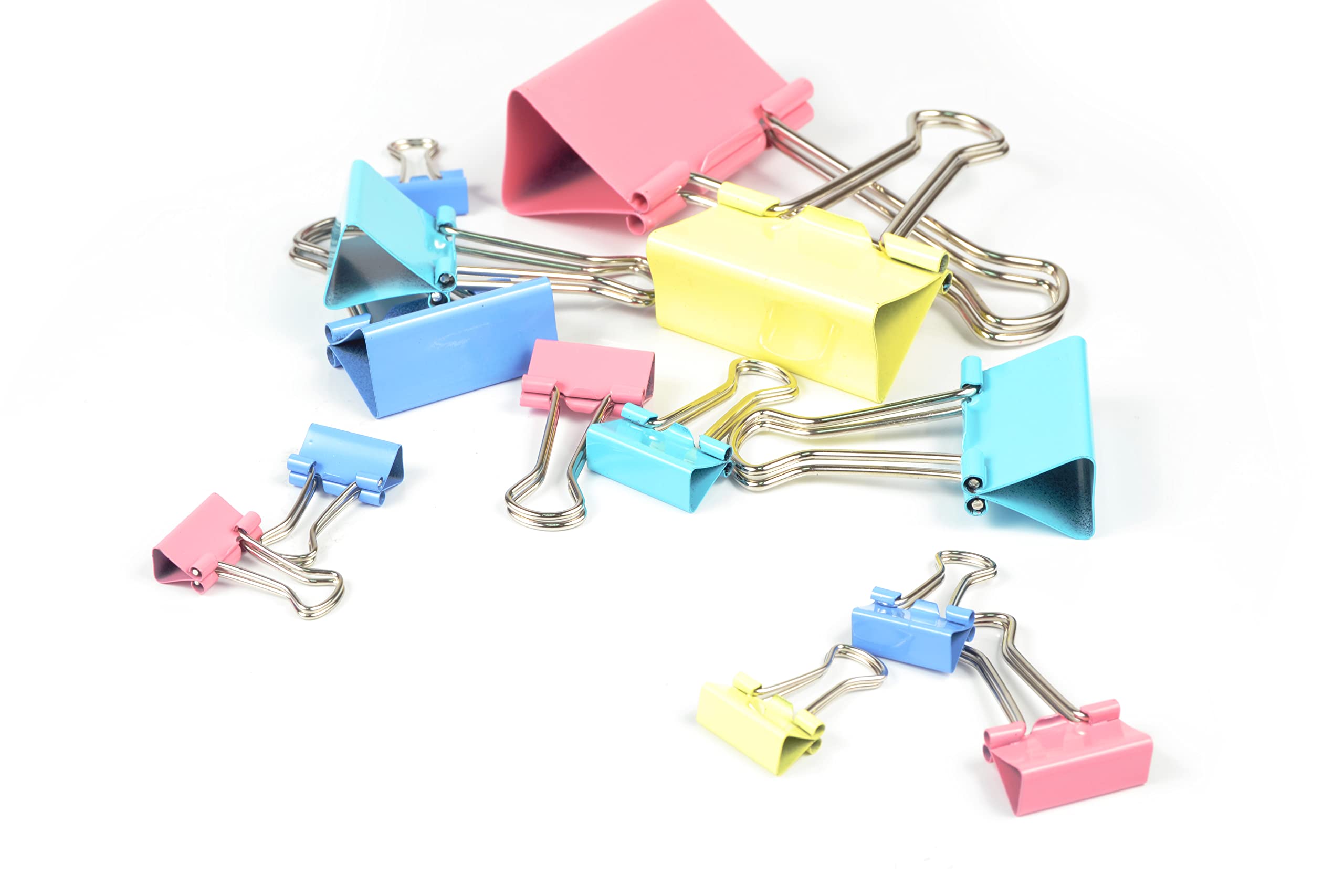 Peach Multi-Purpose Clips - 100 Clips in Various Sizes Assorted Colours - for Household, Office and Technology - PO111