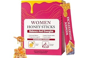 PRIMALHERBS Shilajit Honey Sticks for Women, Strawberry Honeysticks, Natural Energy & Vitality Booster with Shatavari & Saffron for Hormonal Balance, Focus & Stamina | 30 Sticks (1Pc)