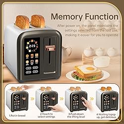 SEEDEEM Toaster 2 Slice, Full Touch Control