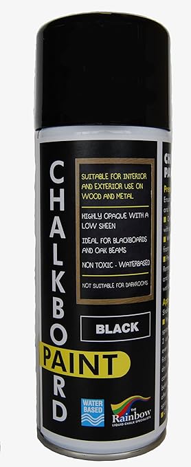 Chalkboard Spray Paint 400ml Ideal to Restore Blackboards: Amazon ...