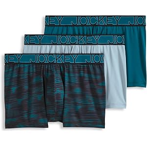 Jockey Men's Underwear Active Microfiber 2.5" Trunk - 3 Pack