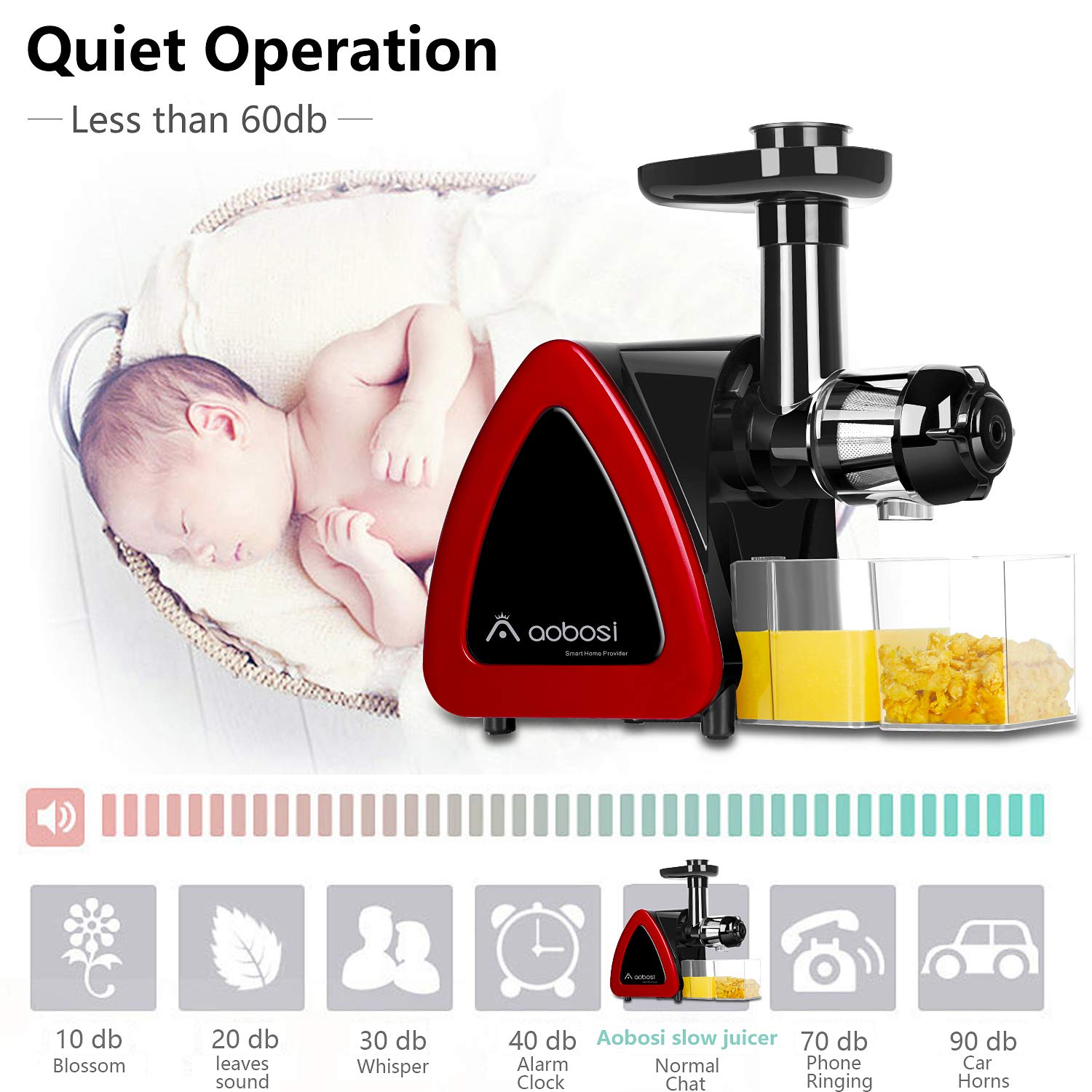 Aobosi Slow Masticating juicer Extractor, Cold Press Juicer Machine, Quiet eBay