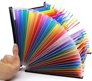 Carpetas de archivo expansión acordeón bolsillo documento Poly carta