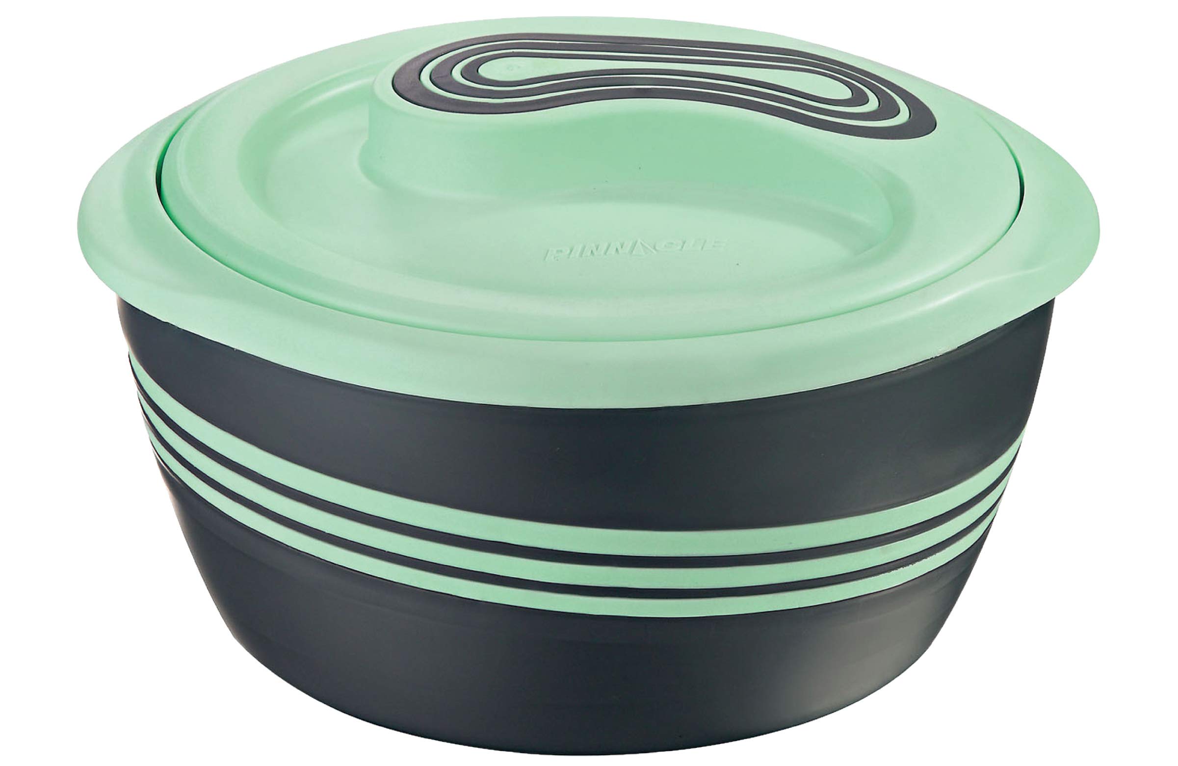 Pinnacle Serving Dish - Thermal Insulated Bowl with Lid - Great for Holiday, Dinner and Party (3.6 qt Green)