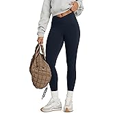 ODODOS Cloud Feeling Gathered Cross Waist Leggings with Pockets for Women 25" / 28" Crossover Lounge Yoga Pants