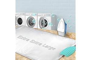 YQMAJIM Ironing Mat,Thickened (32x54 inch) Ironing Blanket Ironing Pad, Double-Side Using Heat Resistant Pad Extra Extra Large Ironing Board for Table Top,Countertop,Etc.
