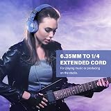 OneOdio Studio Monitor Headphones 50mm Driver Folding Bass WiredBlue Fog view 4