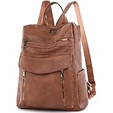 GAEKEAO Backpack Purse for Women PU Leather Anti-theft Backpack Convertible Satchel Bags Travel Shoulder Bag Casual College