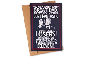 decorluxes Funny Father's Day Gift from Daughter or Son, Humorous Appreciation Greeting Card for Dad, Birthday or Christmas Gift for Him