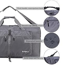 Woogwin Travel Duffel Bag Large Foldable Waterproof