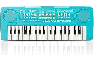 BIGFUN Kid Keyboard Piano - 37 Keys Keyboard Piano Kids Multifunction Music Educational Instrument Toy Keyboard Piano for 3, 4, 5, 6, 7, 8 Girls and Boys (Blue)
