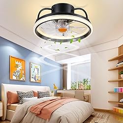 Asyko Ceiling Fans with Lights -Low Profile Modern