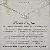 EFYTAL Mother Daughter Necklace, 925 Sterling Silver Mom Daughter Gifts, Mom Necklace for Women, Mother of the Bride Gifts