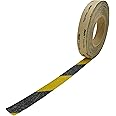 S&X Anti Slip Tape 1" x 60' Black and Yellow Safety Non Slip Strip, High Traction Grip Tape for Stairs, Steps, Ramps, Boats, Decks, Long-Lasting, Waterproof, Weather-Resistant