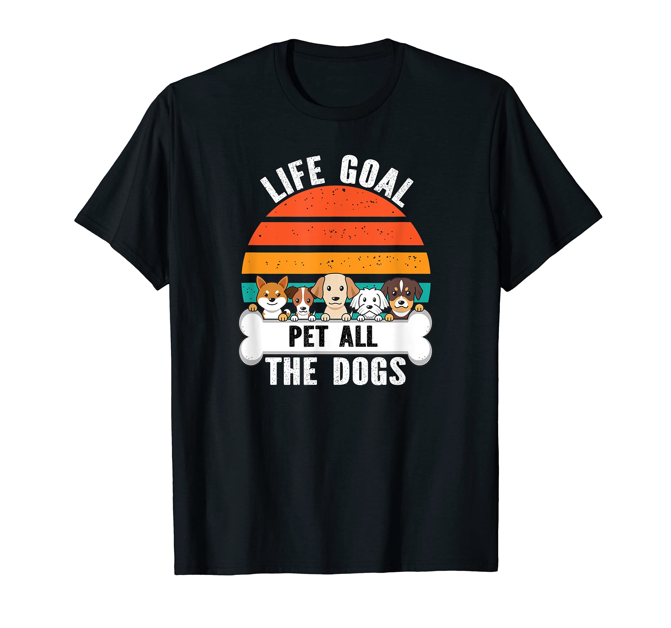 Vintage Dog Lover - Retro Life Goal Pet All The Dogs T-Shirt