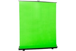 VIVO Collapsible 254cm Diagonal Green Screen, Mountable Pull-up Chroma Key Panel Backdrop for Background Removal, Wrinkle-Res