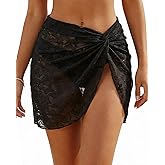 Women's Twist Sarong Coverups - Skirt Cover-Up Textured Semi-Sheer Wrap Skirt Short Pareo Swimsuit Beach Bikini Cover Up 2025