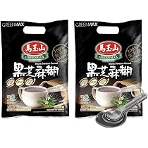 Amazon Com Pack Of 2 Free Measuring Spoon Greenmax 馬玉山 14 Serving Per Pack Black Sesame Cereal 黑芝麻糊