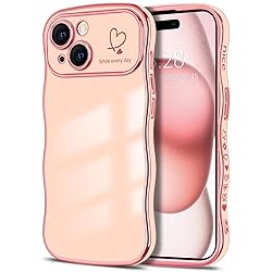 Hython for iPhone 15 Plus Case Cute Curly Wave
