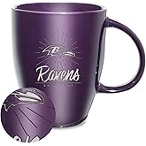 Rico Industries NFL Football Sunburst 18oz Laser Engraved Ceramic Lustre Mug