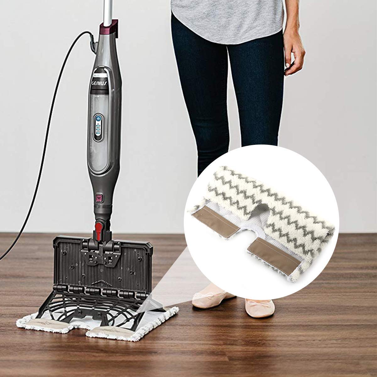 Tingkam 5 Pack Shark Steam Mop Microfiber Replacement Cleaning Pads