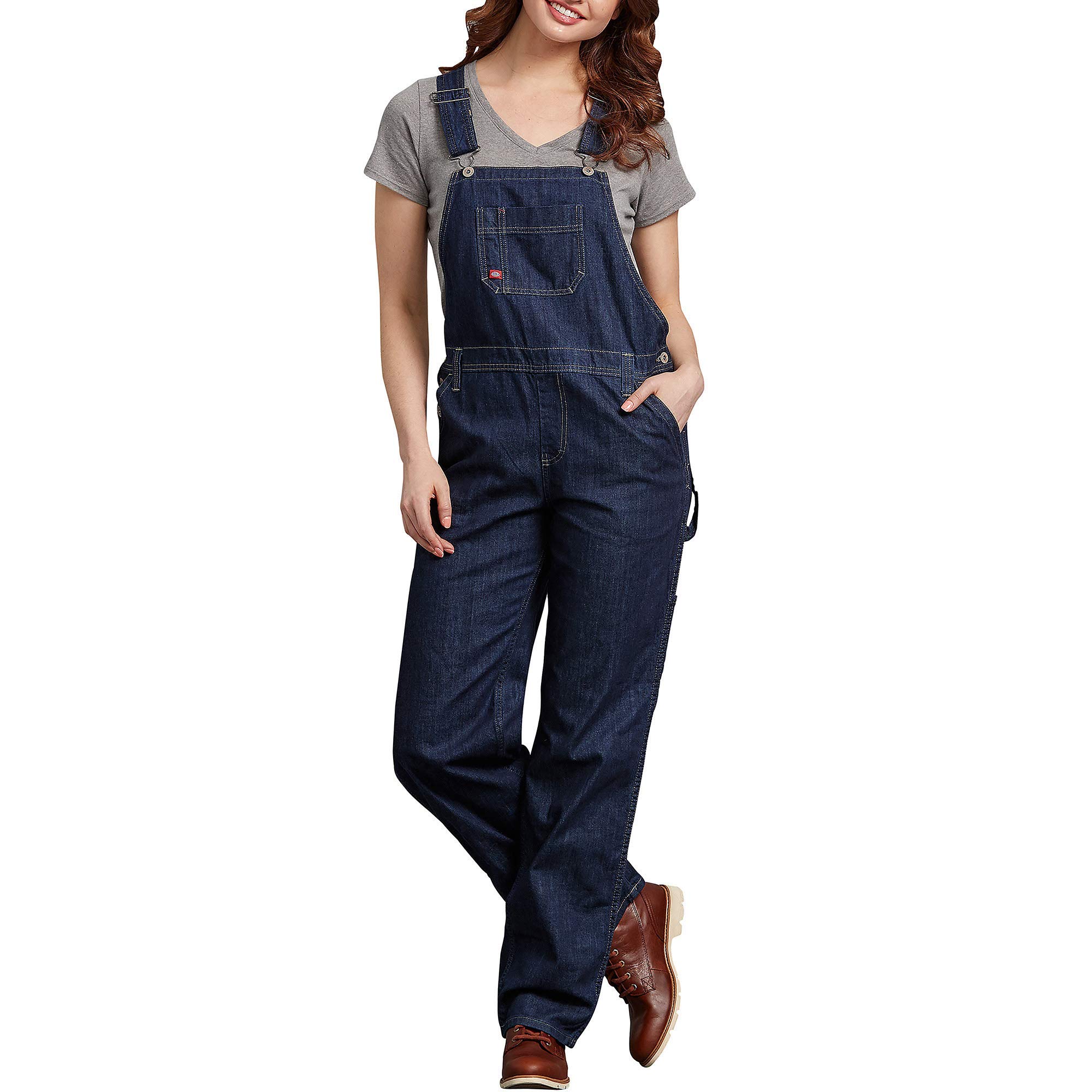 Photo 1 of Dickies Women's Denim Bib Overall, Blue Denim,