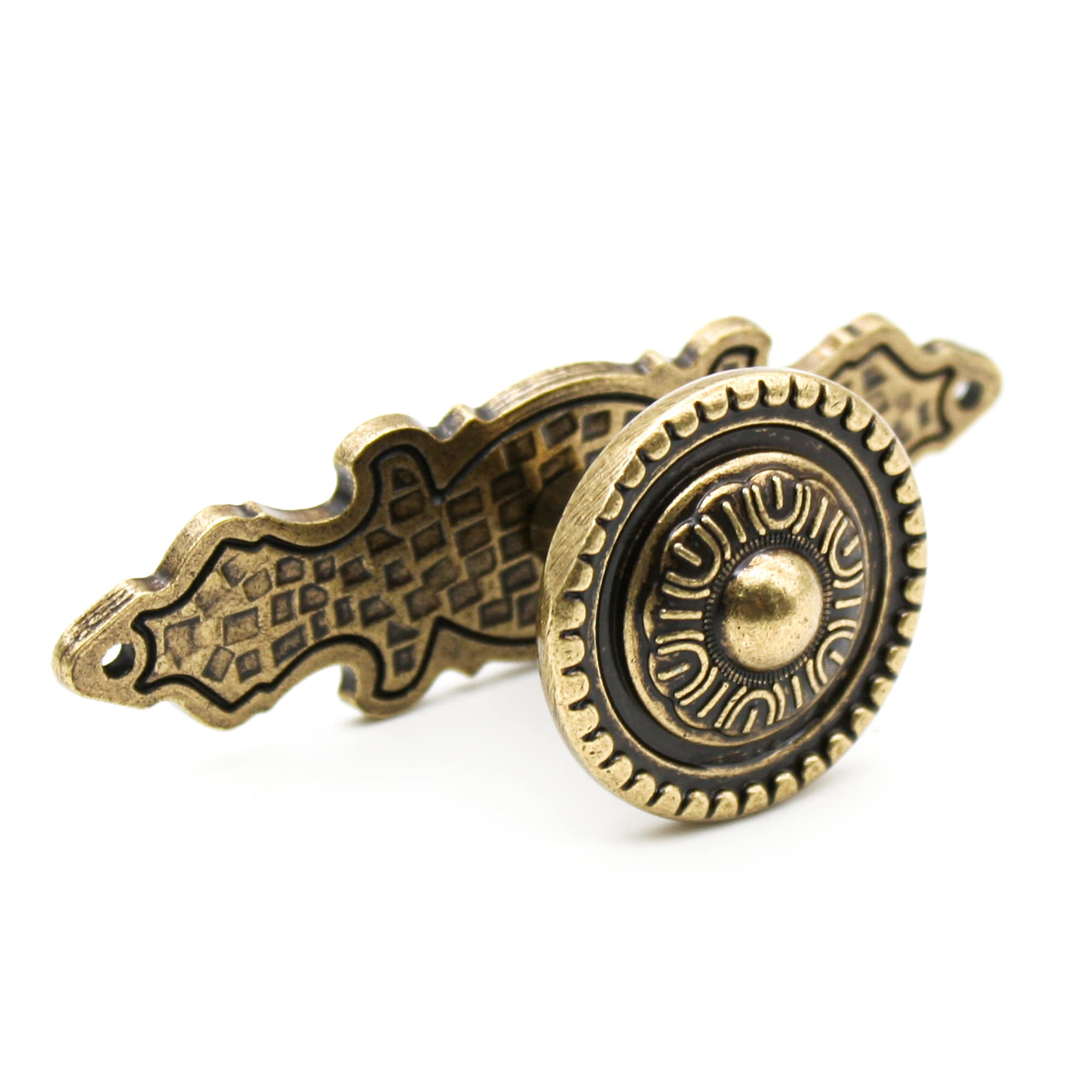 DOJA Barcelona Retro Cupboard Door knobs Antique Gold Drawer | Vintage Cabinet Knobs | Pack of 4 | Antique Gold Round Cupboard | Ø25X30X86Mm | Aged Zinc Finish | Furniture | Classic Furniture Door...