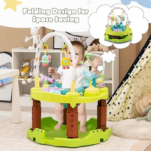 HONEY JOY Baby Bouncer Activity Center, 3-Stage Bouncing Activity