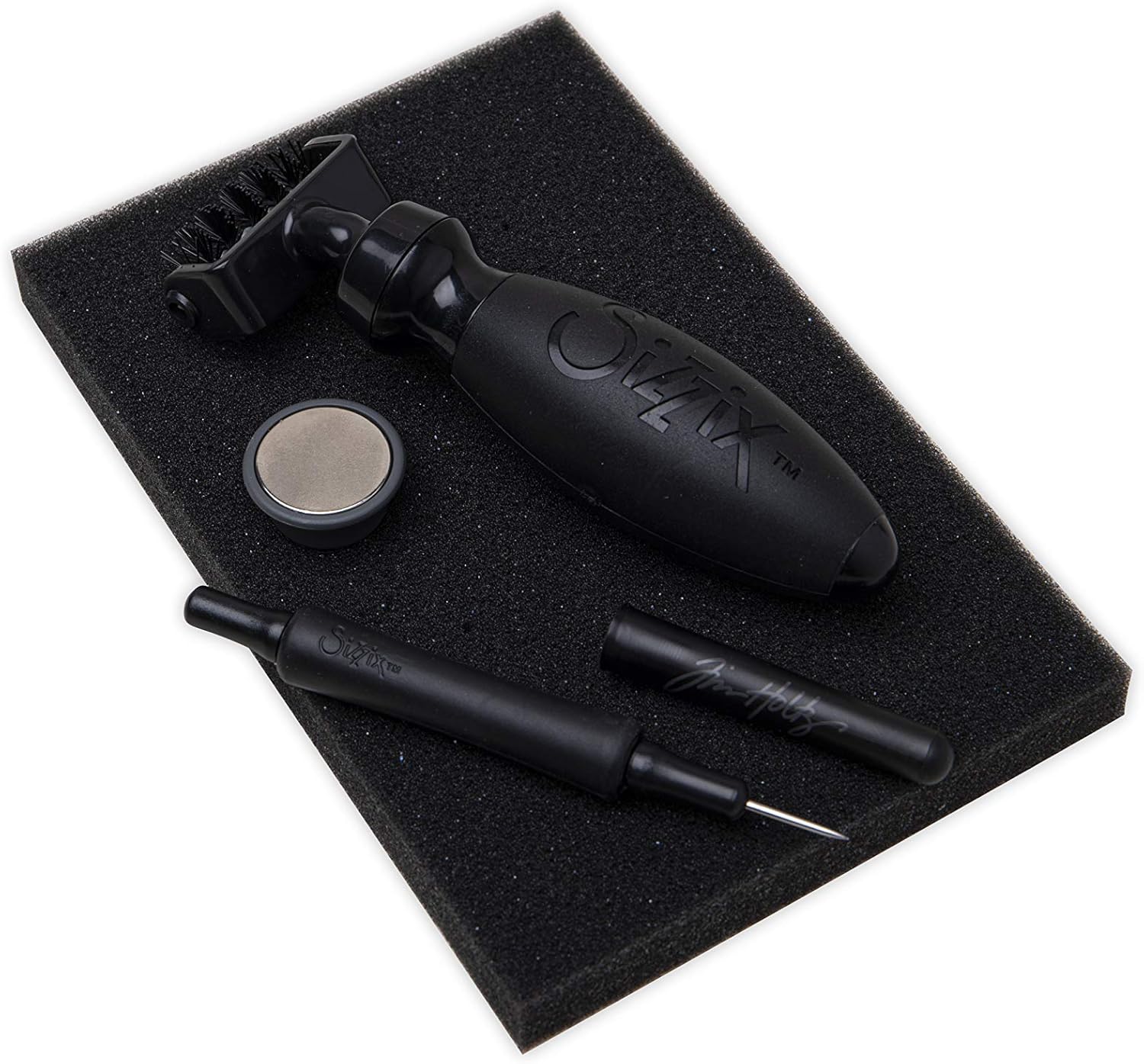 Sizzix Tim Holtz Die Brush & Magnetic Die Pick Tool Kit 665303 - Papercraft & Scrapbooking Intricate Die Paper Remover Set (Black)