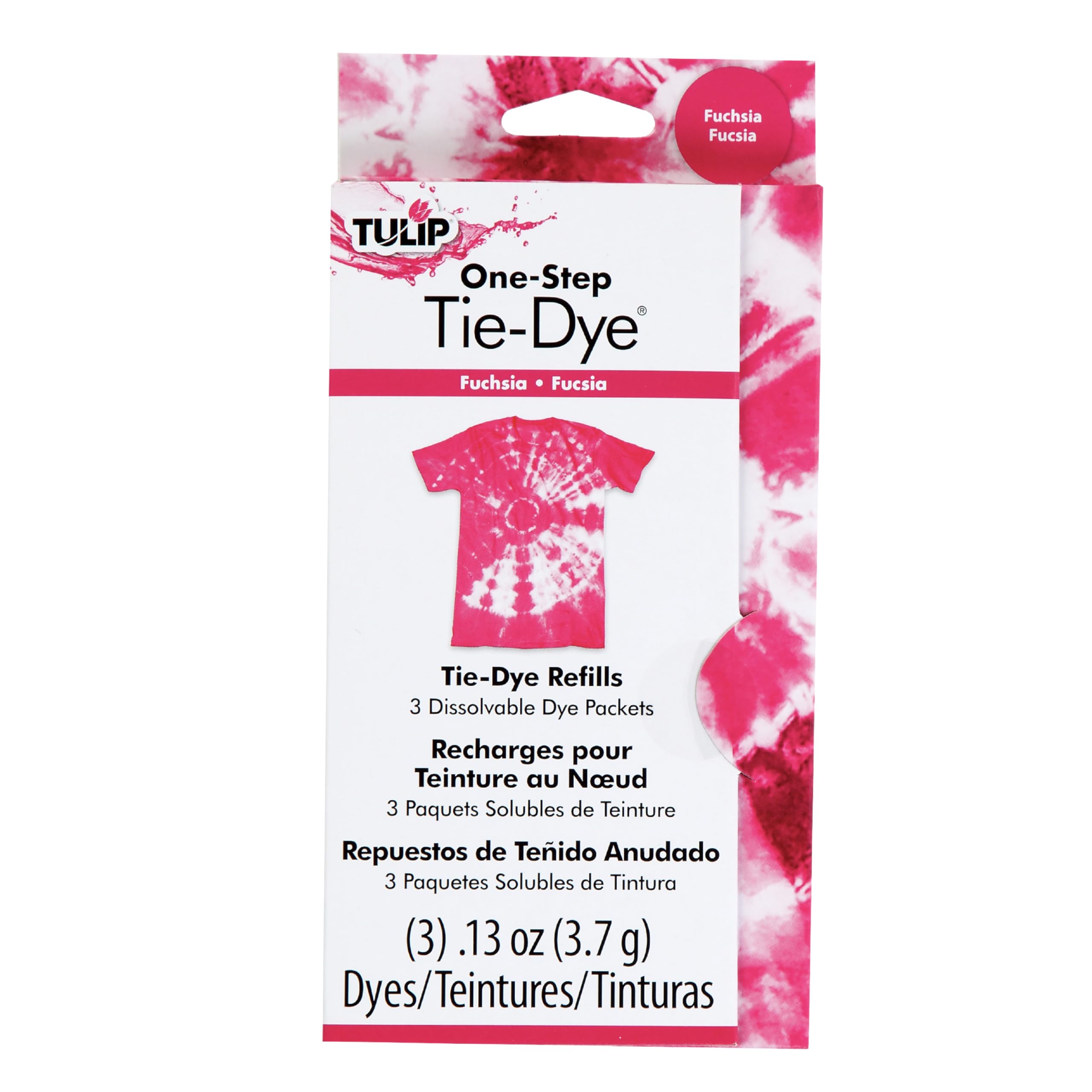 Tulip Step Tie-Dye Kit 1 Color Refill Fuschia, Rubber, Fushsia, One Size
