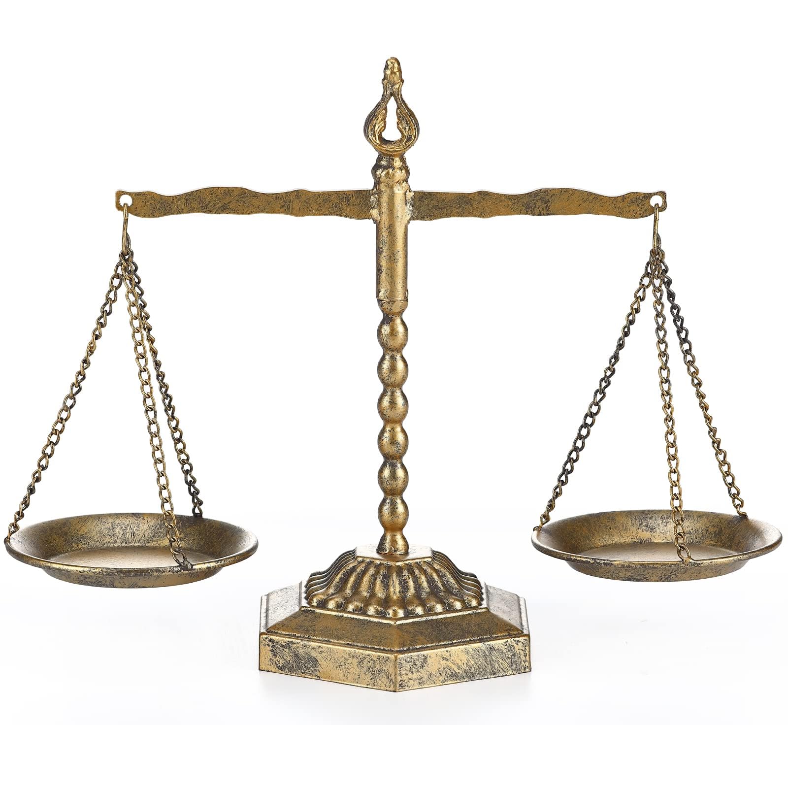 Photo 1 of Farmhouse Table Libra Scale Decor, Metal Centerpiece Balance for Justice Home Decorative with Vintage Style Gold