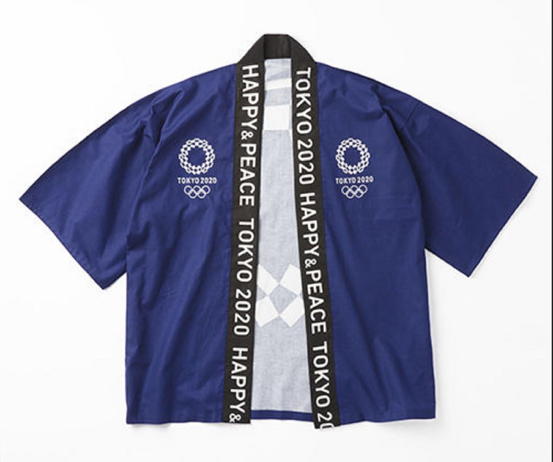 Tokyo 2020 Olympic emblem design Japanese festival costume happi (navy blue)