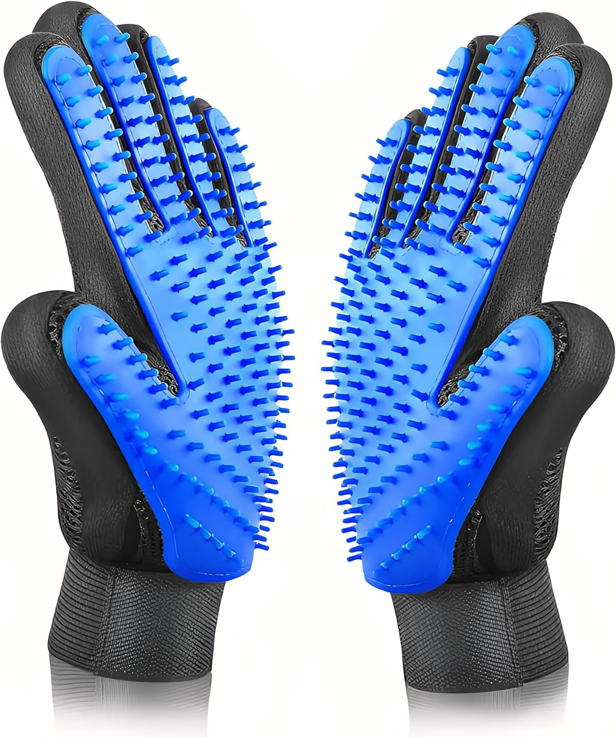 Pet Grooming Glove, Pets Brush De-Shedding Fur Removal, Gentle Massage Hand Gloves, Efficient Pet Hair Remover, Grooming Mitt for Dogs, Cats, Rabbits & Horses with Long/Short/Curly Hair