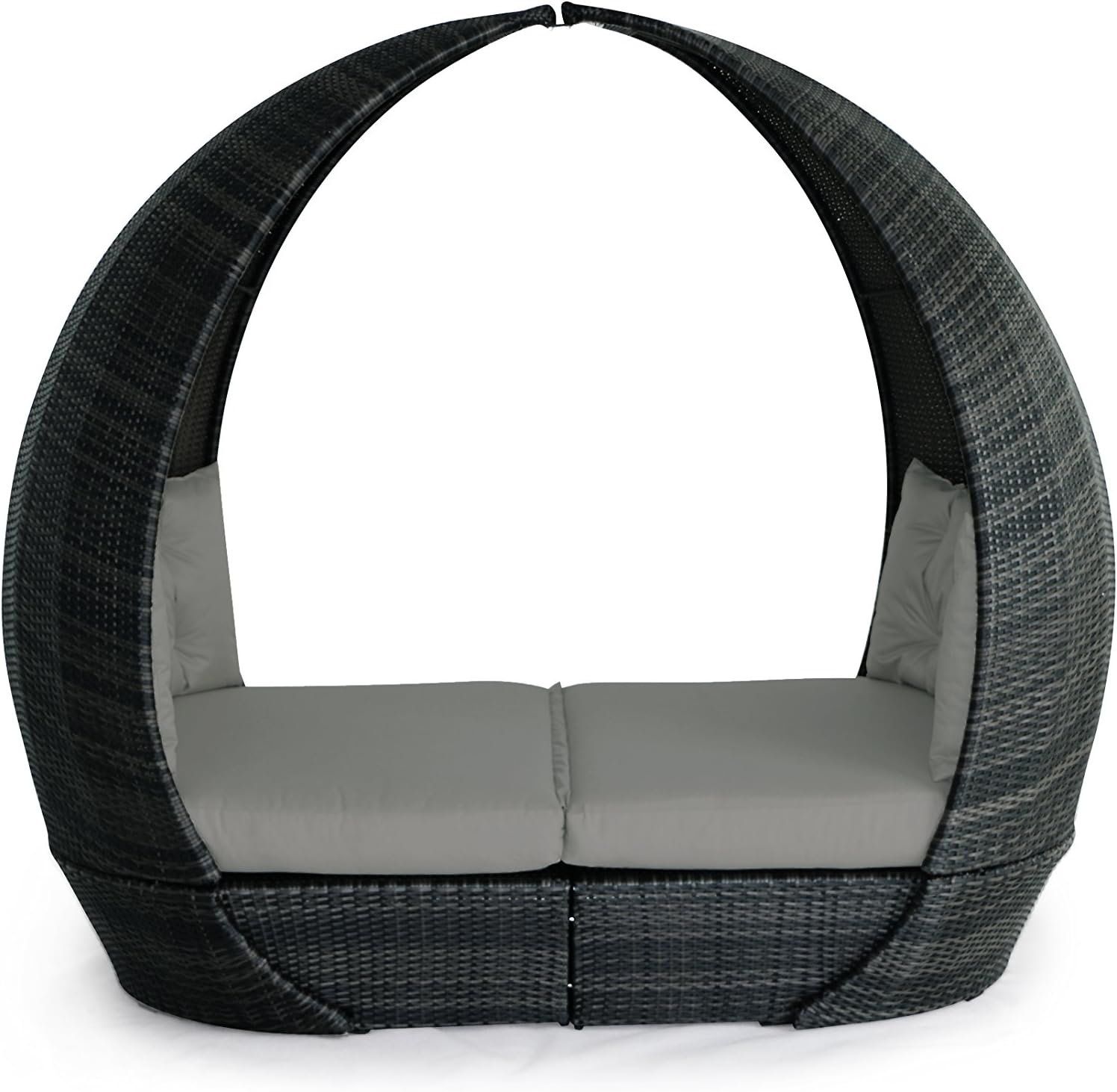 Maze Rattan **NEW** Tulip Garden Daybed in a Mixed Brown, Mixed Grey or Tuscany Natural toned Weave by Rattan Fairy (Grey)