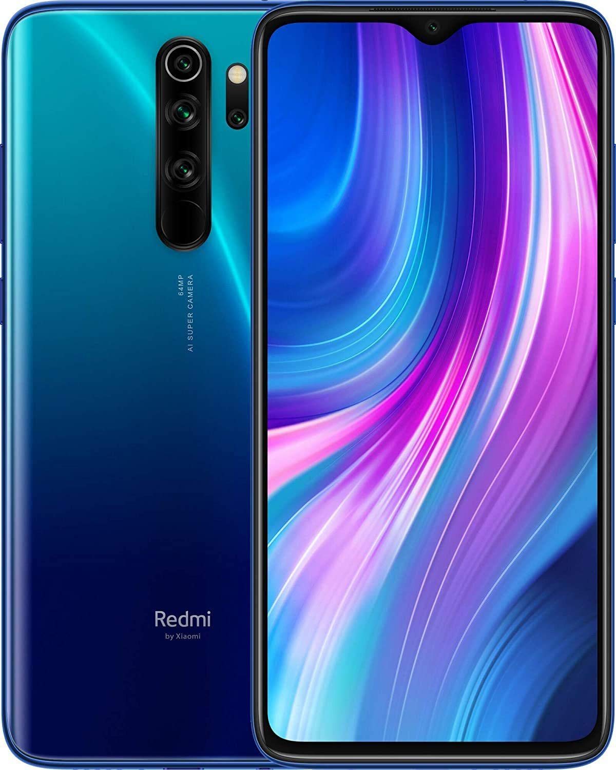 Xiaomi Redmi Note 8 Pro Smartphone 6 GB + 128 GB, Blu (Ocean Blue)