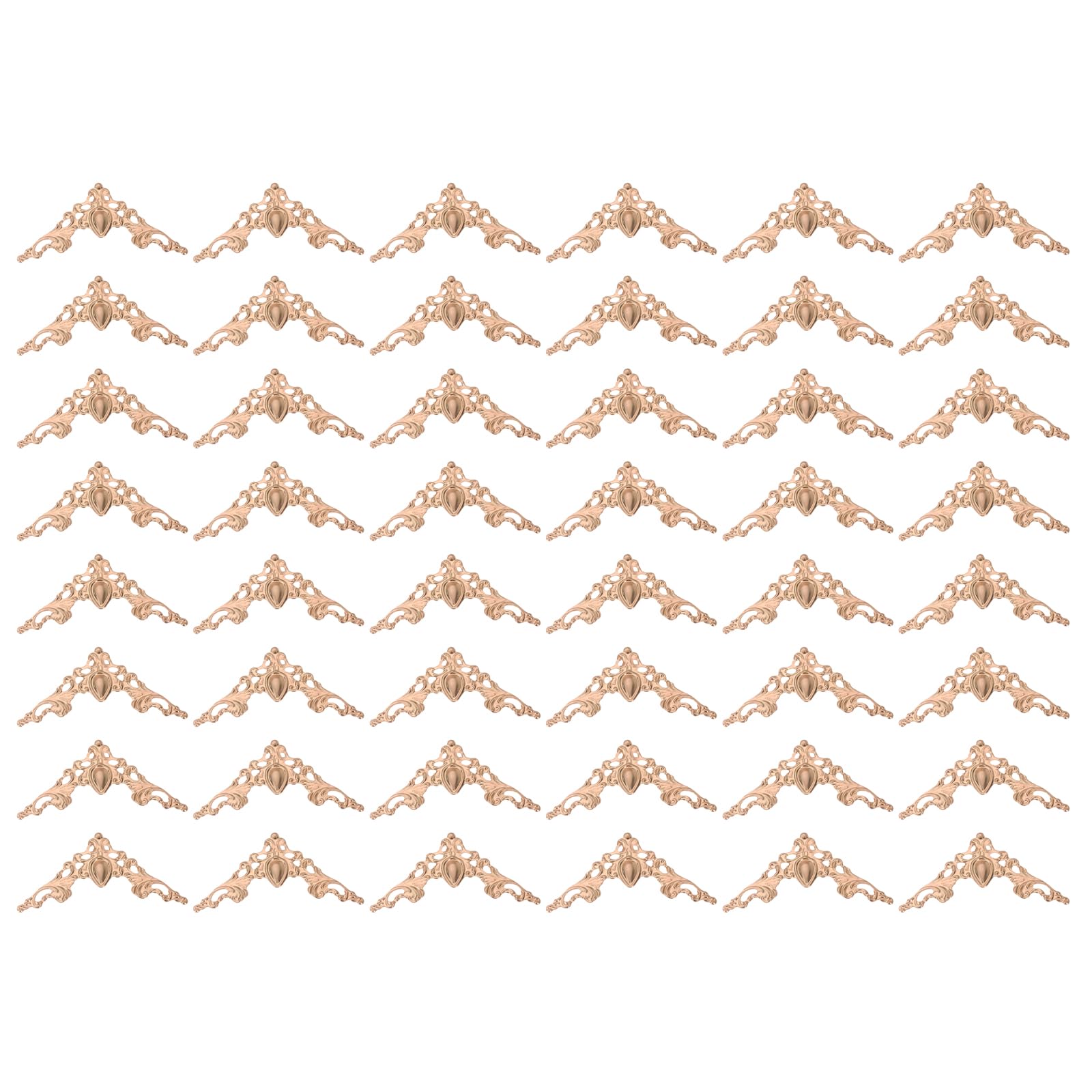 PATIKIL 42mm Metal Book Corners,48pcs Photo Corners Book Corners Protector Retro Metal Decorative for Crafting Scrapbook Photo Album Book Binding,Rose Gold