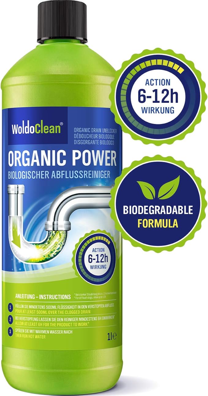 Biological Drain Unblocker for Bath and Kitchen 1.000ml for Bathroom