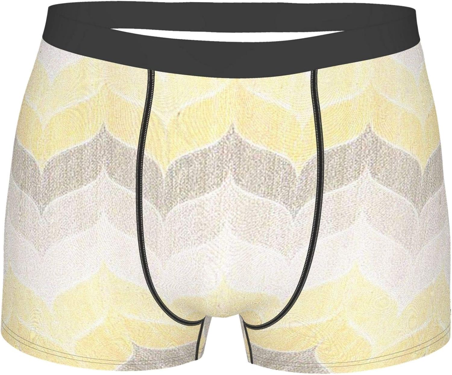 Yellow Grey Zigzags Men's Boxer Briefs, Lightweight MicroStretch