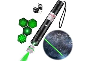 DANIGH-BUY Long Range Green Laser Pointer High Power,[Material Upgrade] Laser Pointer Pen，[2000 metres] Green Lazer Pointer Rechargeable for Hiking,Cat Laser Toy USB Charge
