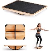 StrongTek Wooden Balance Board, Basic Rocker or Advanced 360&deg; Wobble | Beginner-to-Advanced Options, Non-Slip Surface, Ankle Rehab, Physical Therapy, Core Stability and Balance Training
